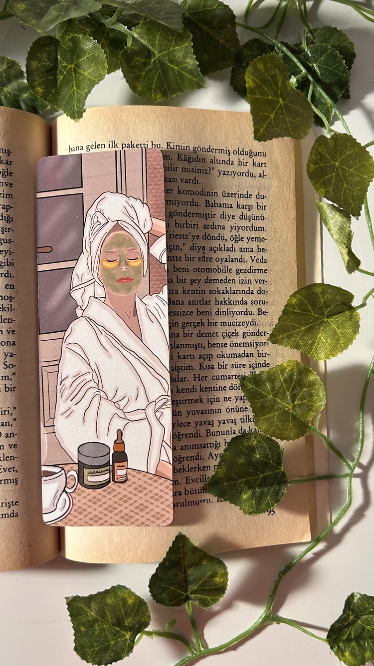 Çoklu kitap ayracı, 4 adet, el yapımı kısa sarı saç temalı