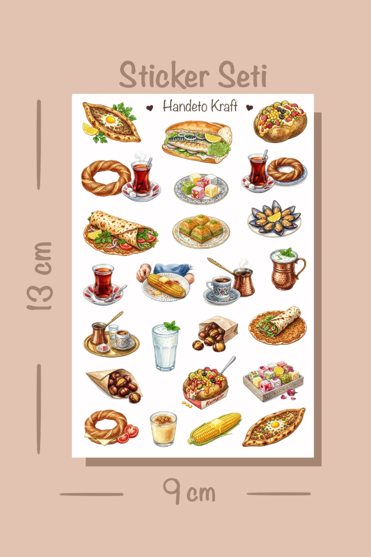 4'lü İstanbul Temalı Sticker Seti, Planner Etiket, Çıkartma, Çoklu Sticker, Journal Sticker