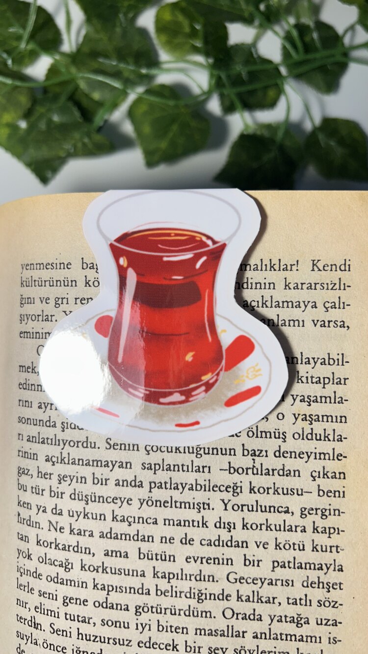 Çay mıknatıslı kitap ayracı