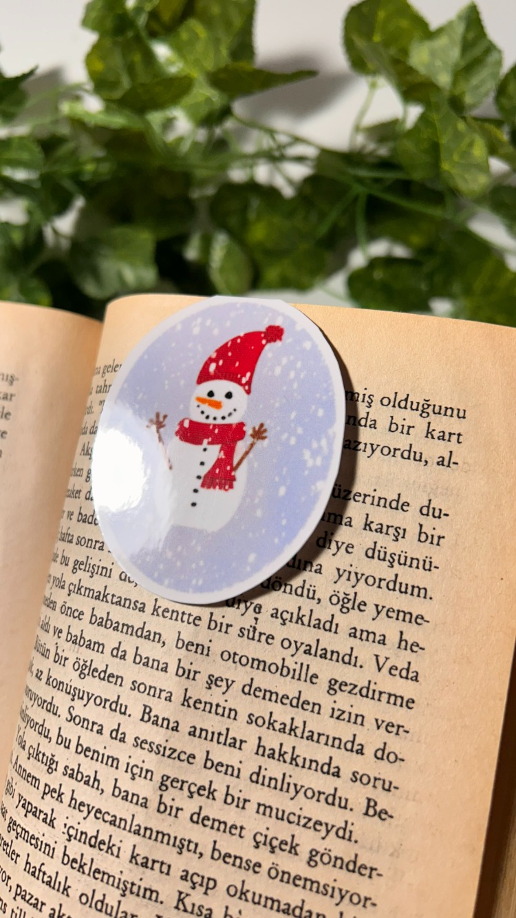 Mıknatıslı kardan adam kitap ayracı yılbaşı hediyesi yeni yıl hediyesi
