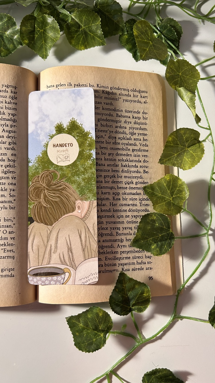 Balkon ve uyku temalı kitap ayracı