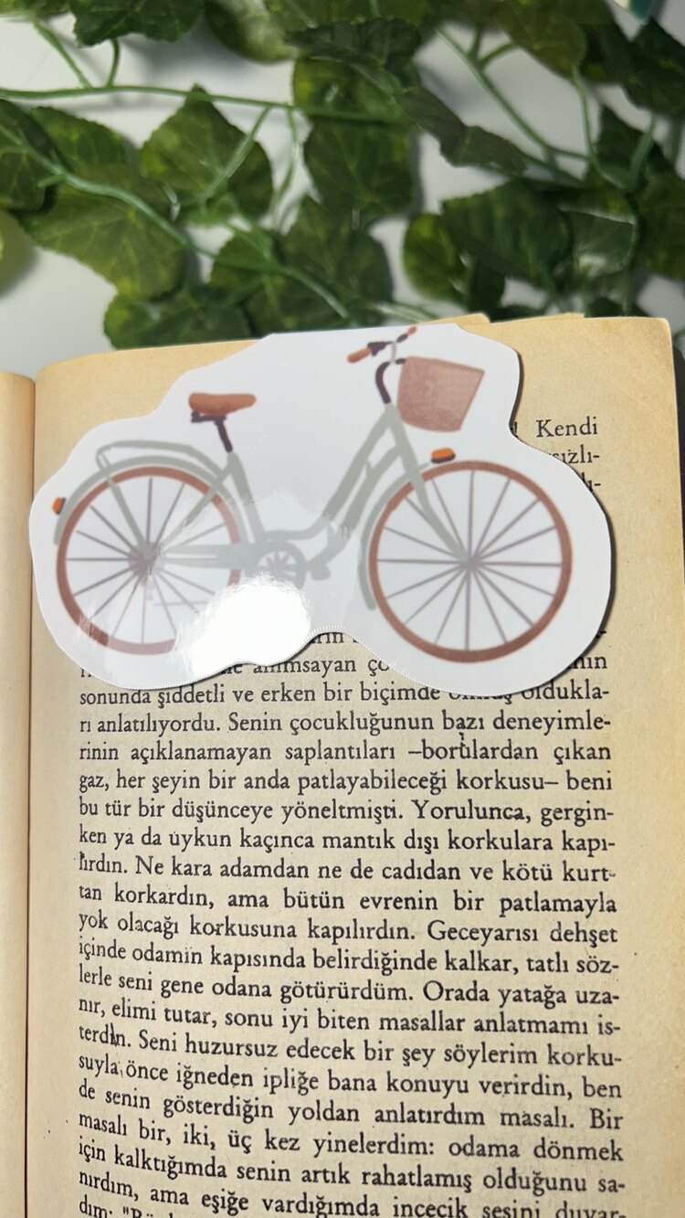 Bisiklet mıknatıslı kitap ayracı