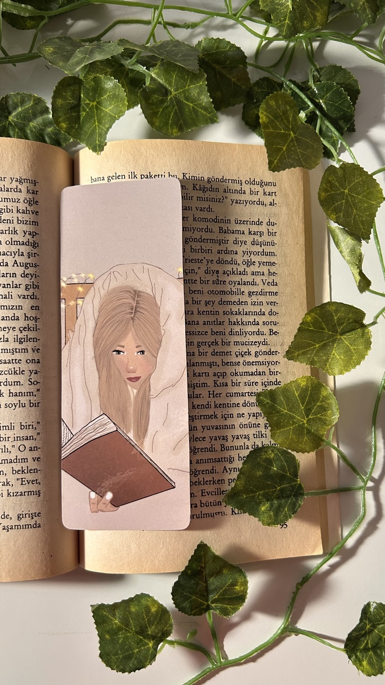 Çoklu kitap ayracı, 4 adet, El yapımı, uzun sarı saç