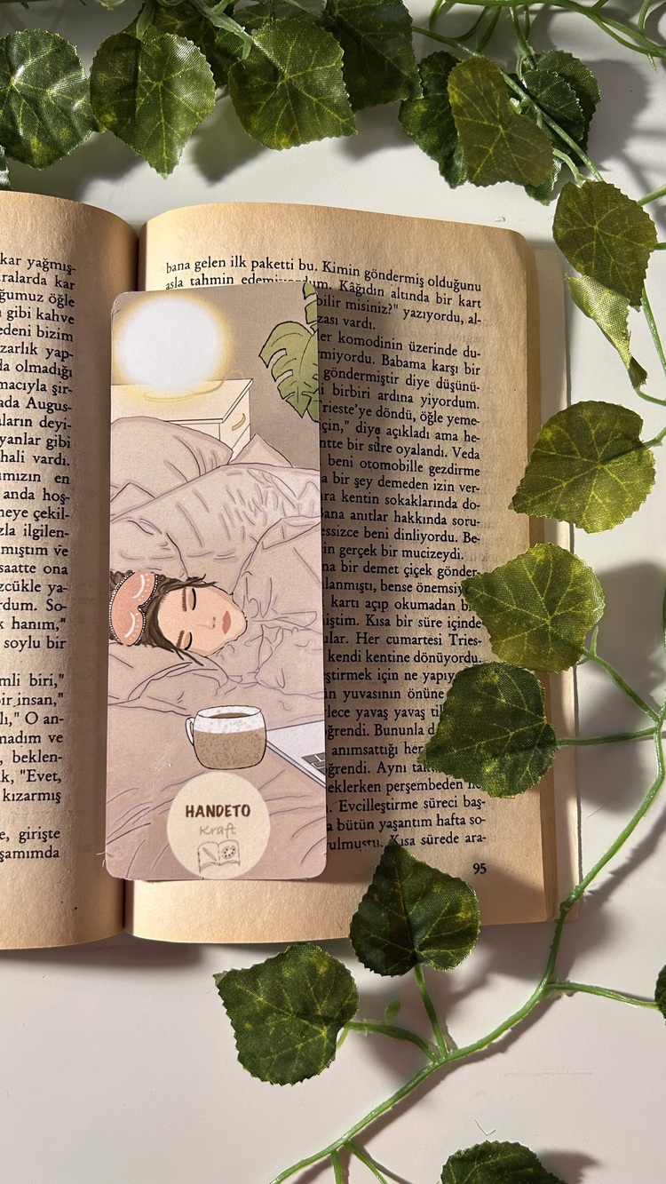 Çoklu kitap ayracı, 4 adet, Lamine edilmiştir, Parlak ve sert yapı, El yapımı, kumral