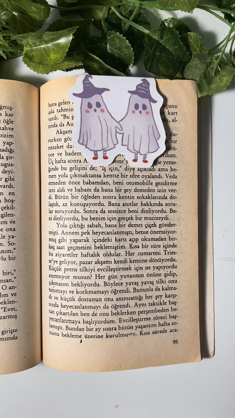 Hayalet temalı mıknatıslı kitap ayracı