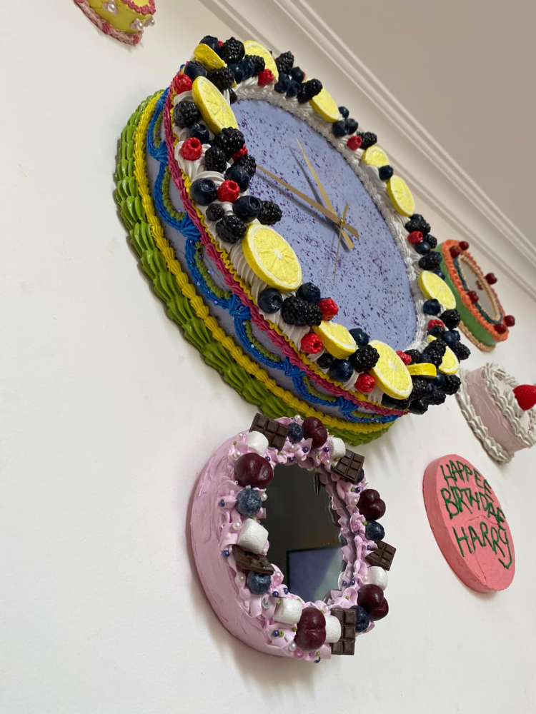 Meyveli saat 40x10 cm
