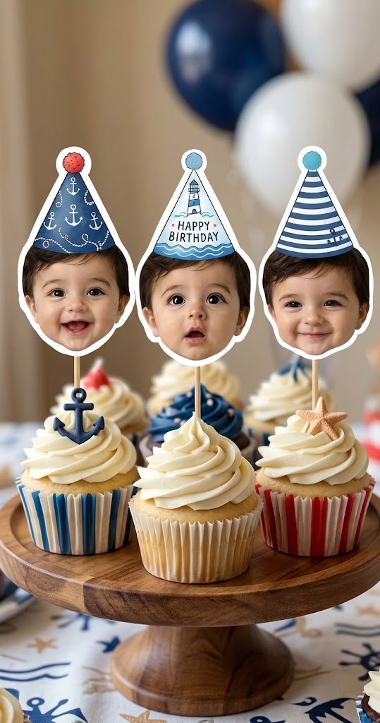 Denizci Temalı Cupcake Süsü