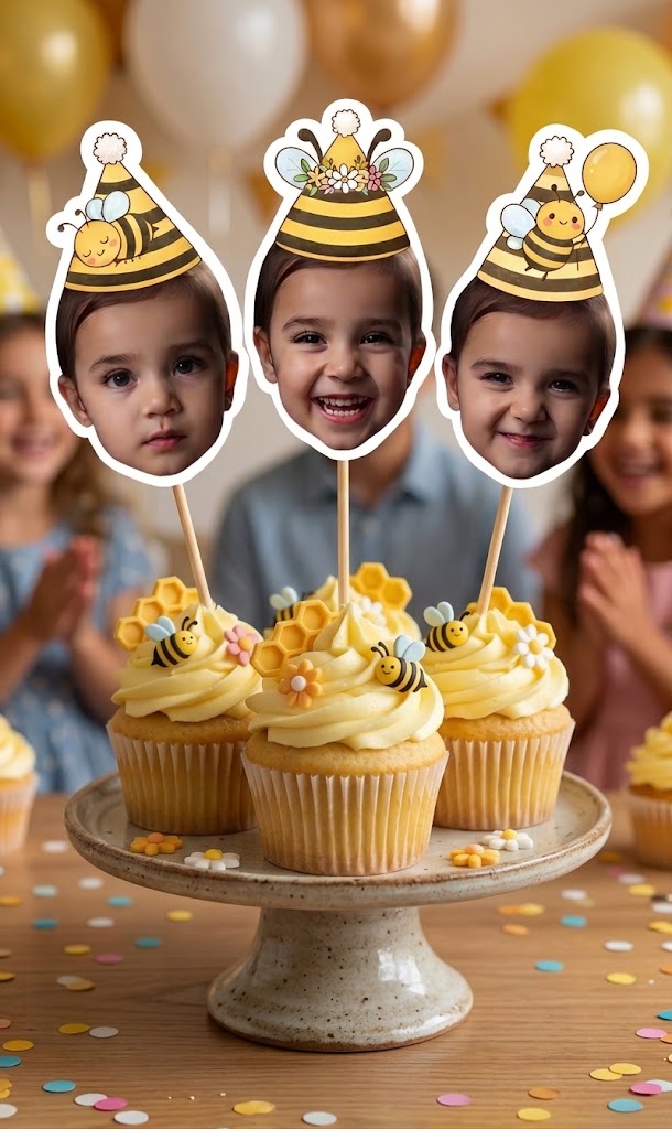 Arı Temalı Cupcake Süsü