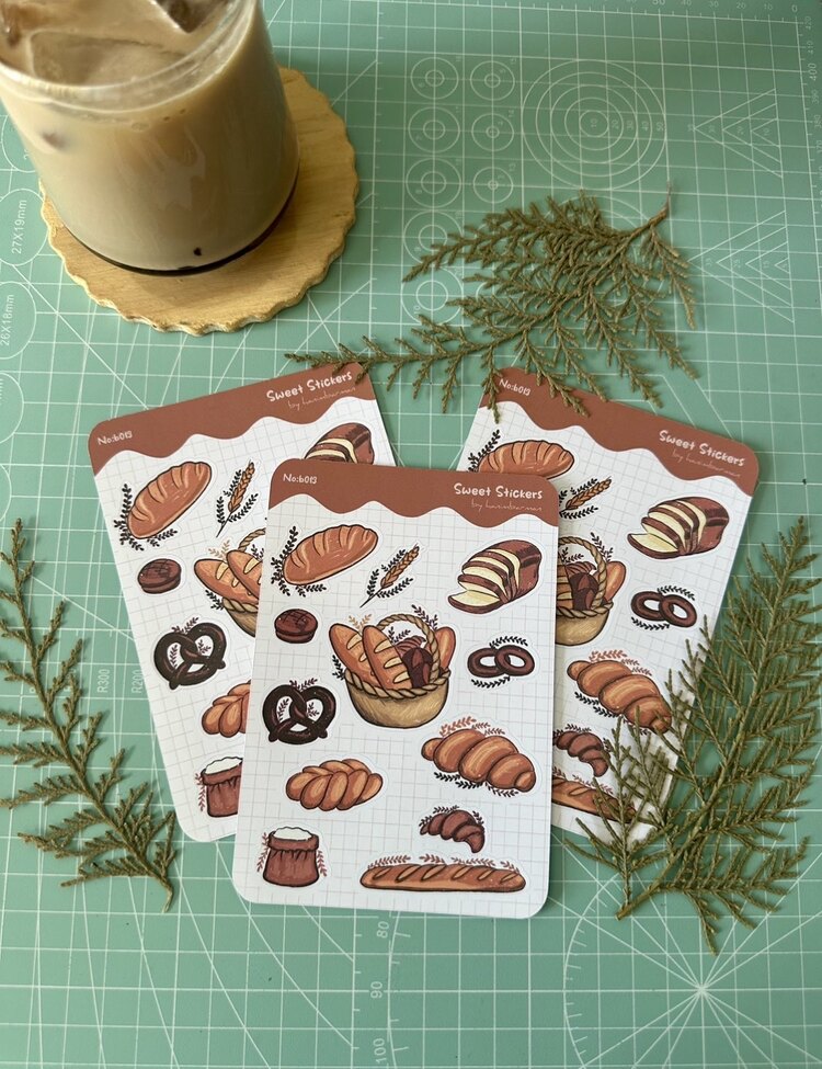 Ekmek Temalı Sticker Seti