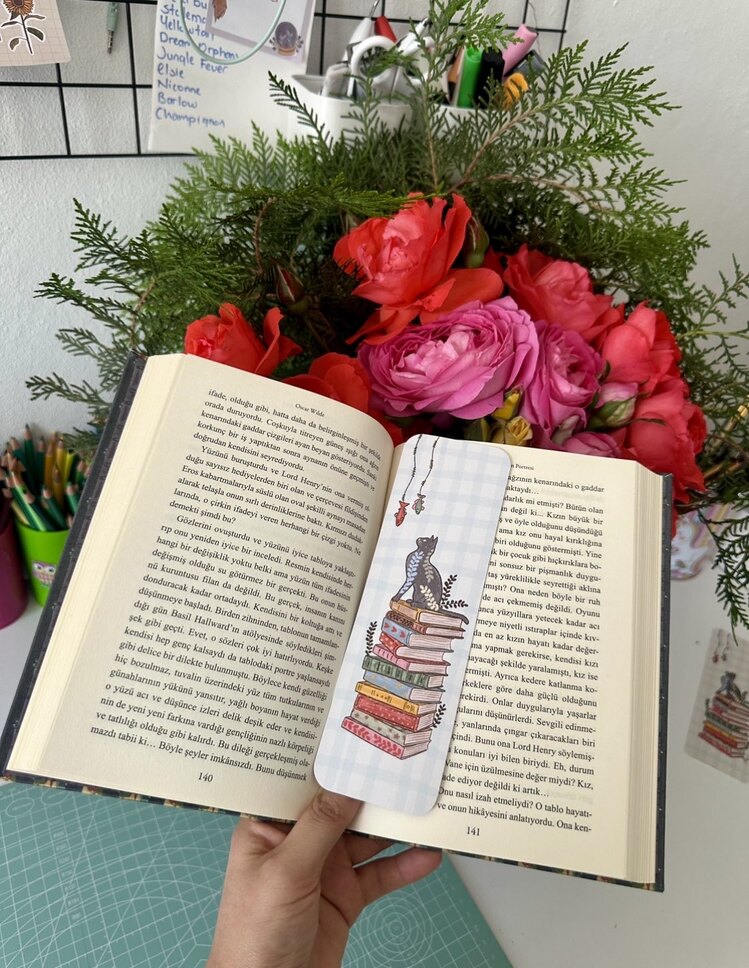 Sevimli Kedi Kitap Ayracı