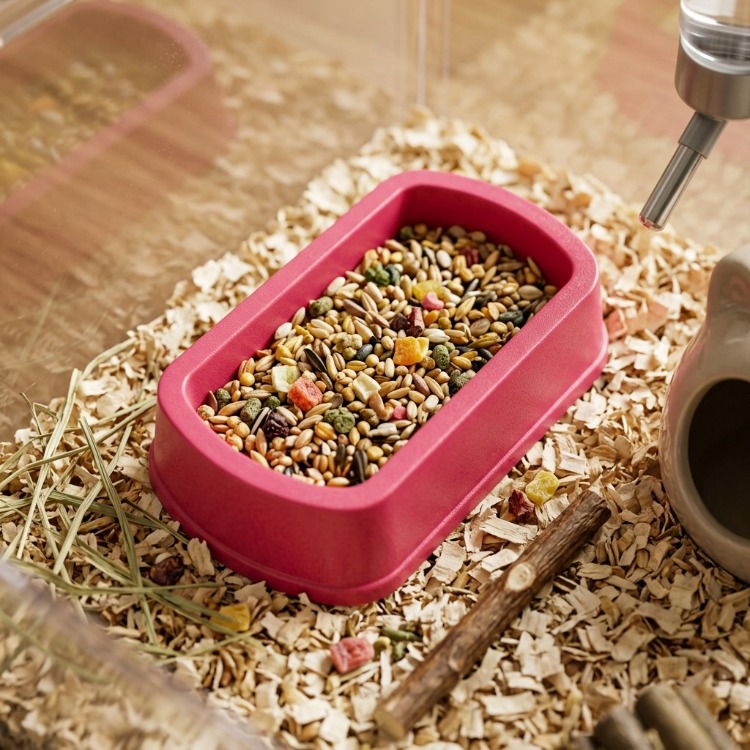 Plastik Kuş ve Hamster Yemlik Mama Kabı Oval Su Kabı 10lu Paket