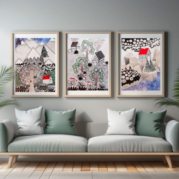 Huzurlu Orman Serisi/Cozy Forest Series Poster Baskı