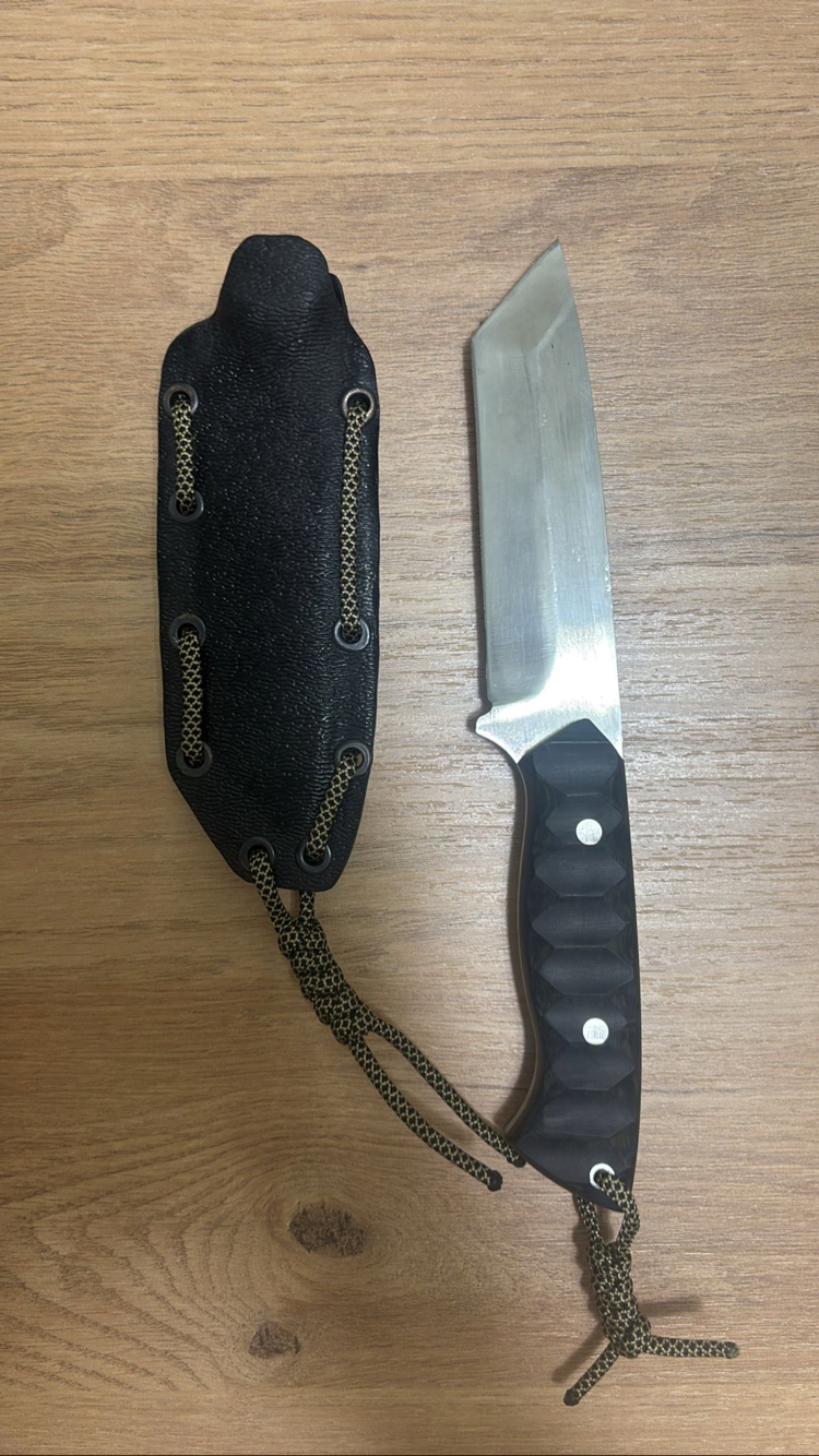 4116 çelikten tanto bıçak ve kydex kılıf