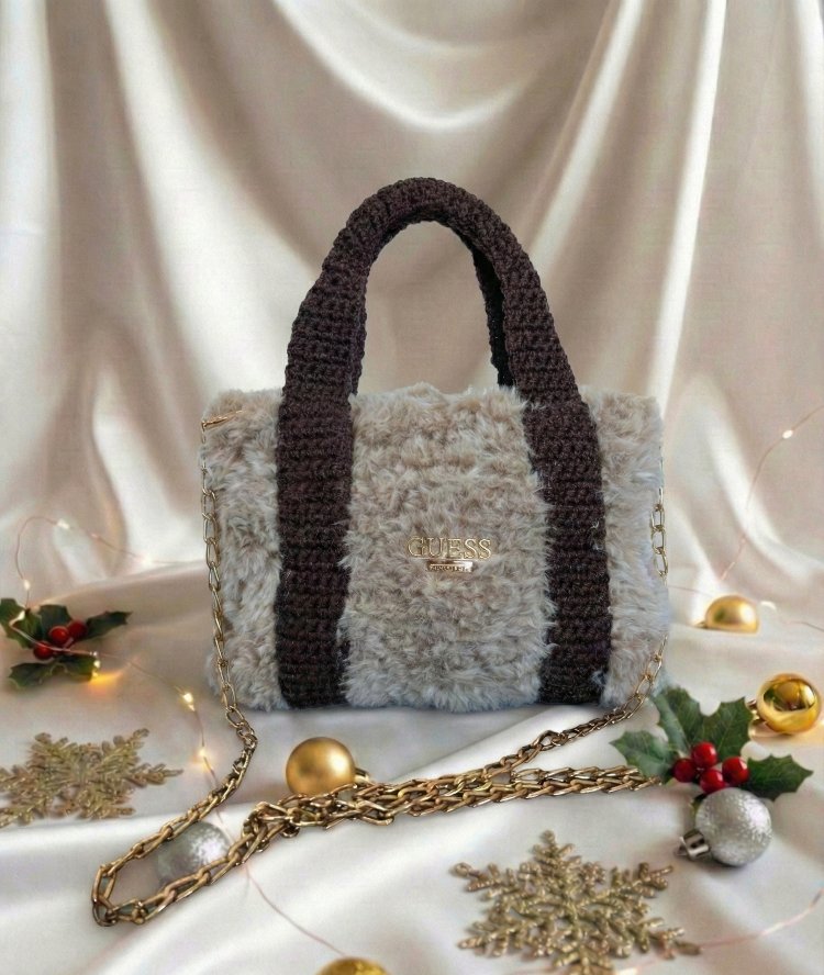 Luxe Knit & Fur Bag