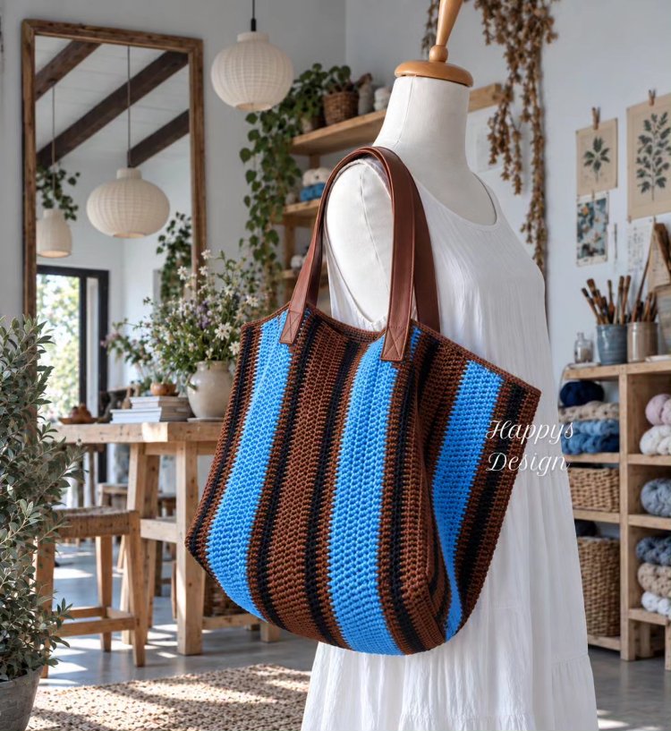 blue brown bag (sipariş ile örülmektedir)