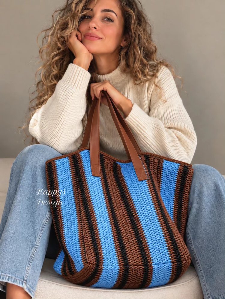 blue brown bag (sipariş ile örülmektedir)
