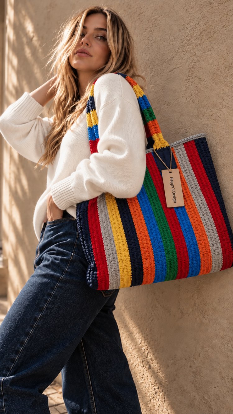rainbow Crochet bag (sipariş ile örülmektedir)