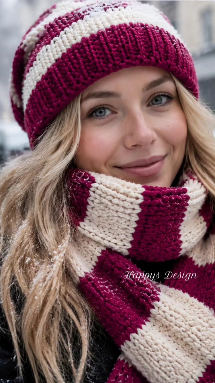 örgü bere atkı takımı 