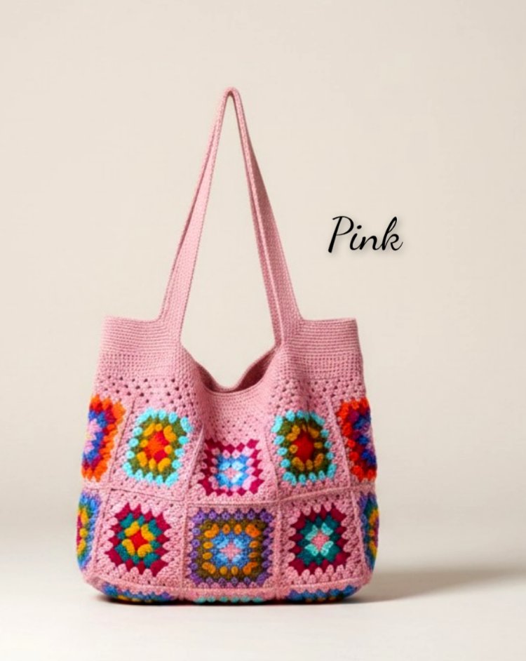Pembe Örgü çanta (sipariş ile örülmektedir) 