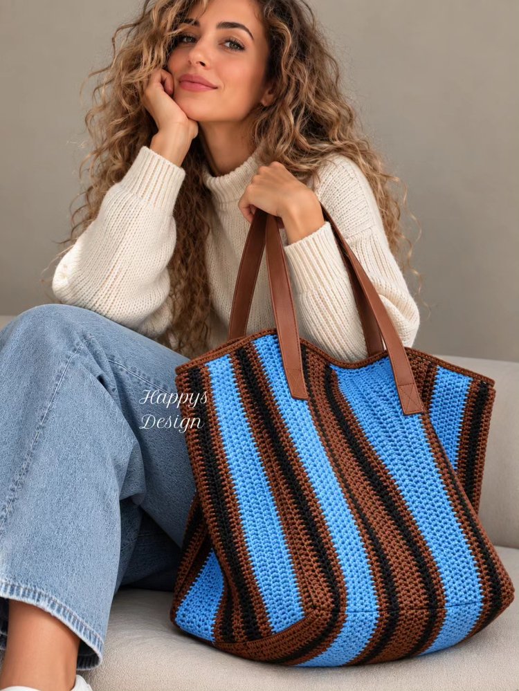 blue brown bag (sipariş ile örülmektedir)