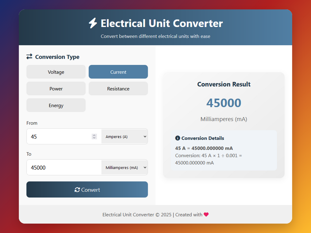  Electrical Unit Converter