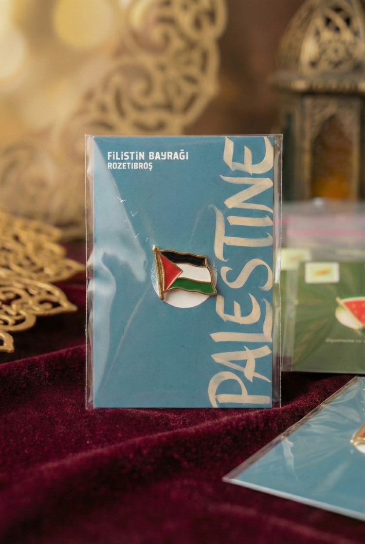 FİLİSTİN BAYRAĞI YAKA ROZETİ
