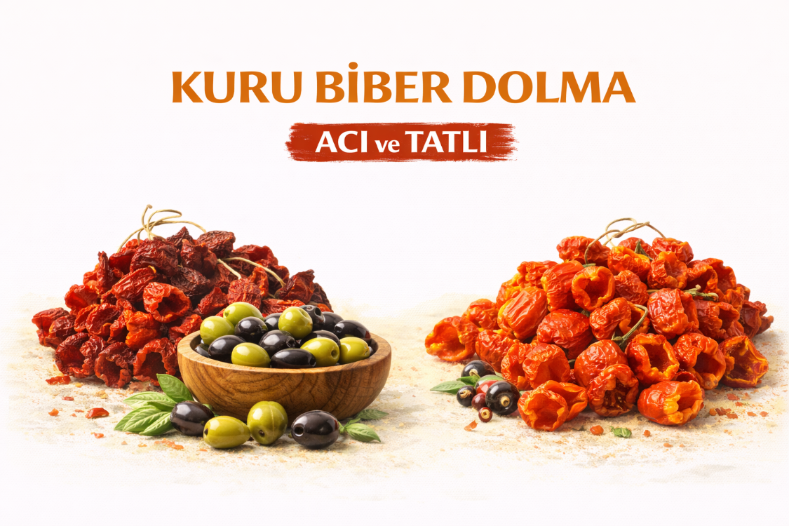Hatayın Doğal Ürünleri – Kuru Dolmalık Biber (Acı) 50 Adet