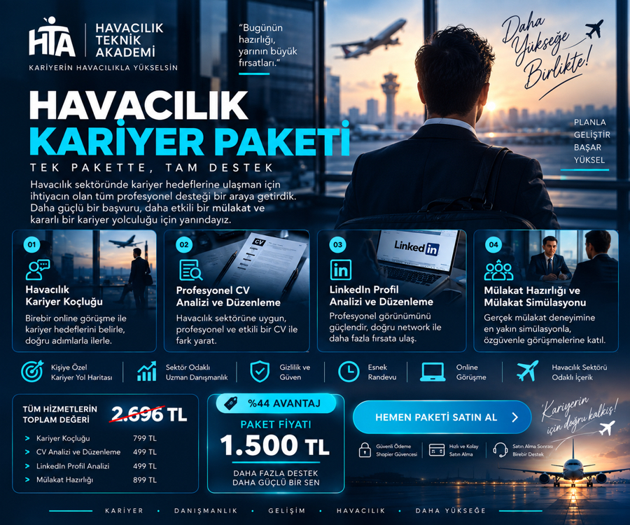 Havacılık Kariyer Paketi | Kapsamlı Kariyer Desteği