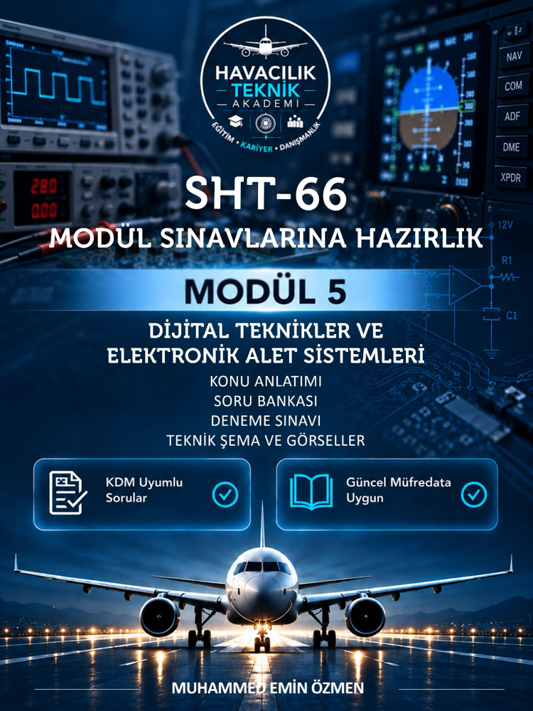 SHT-66 Modül 5 – Dijital Teknikler ve Elektronik Alet Sistemleri | Sınava Hazırlık Kitabı