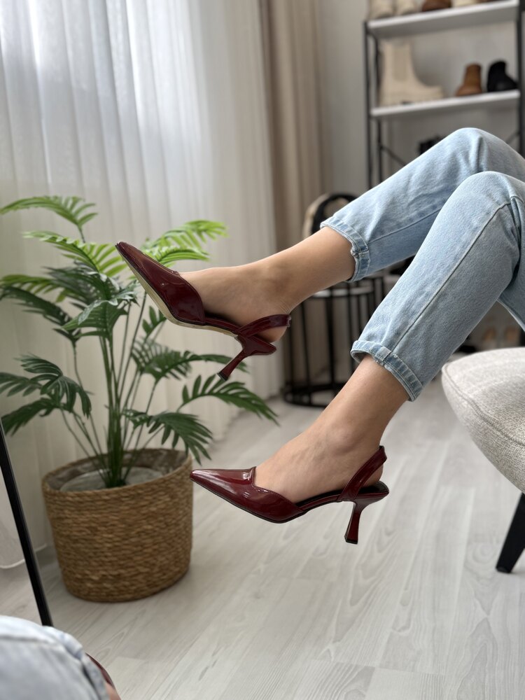 Zara kadın bordo ayakkabı 