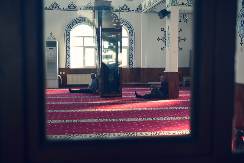 Two People in Mosque