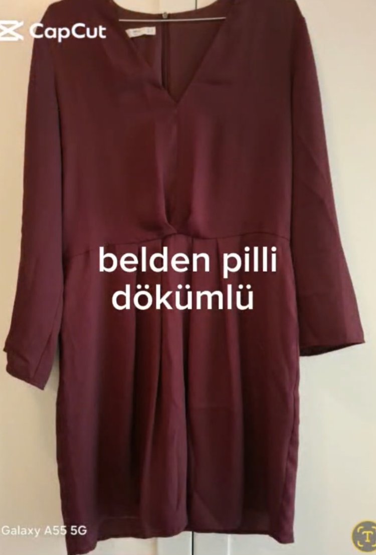 bordo elbise
