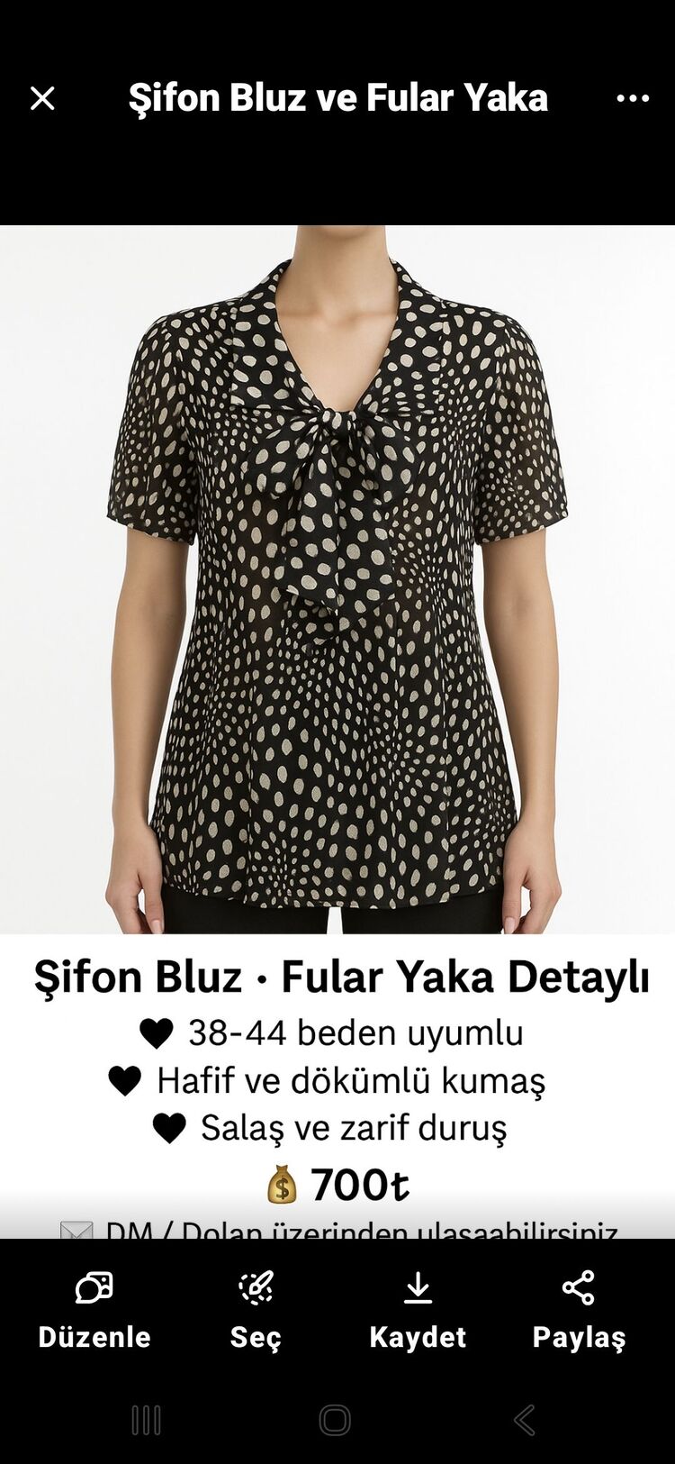 şifon bluz