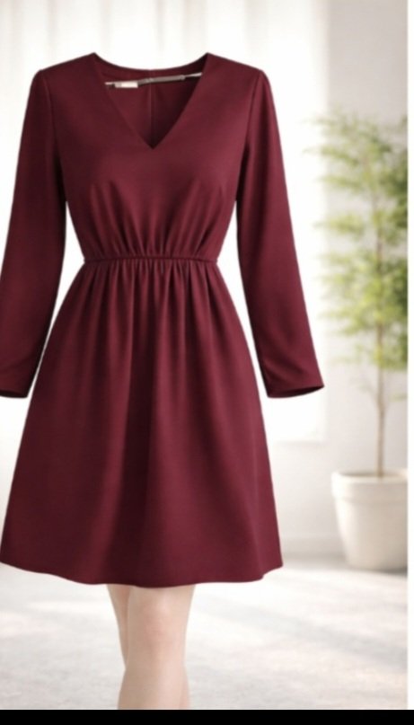 bordo elbise