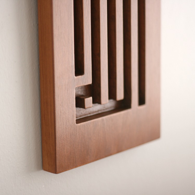 Kufi Kaligrafi Ahşap Wall-Art (Koyu Kahve)