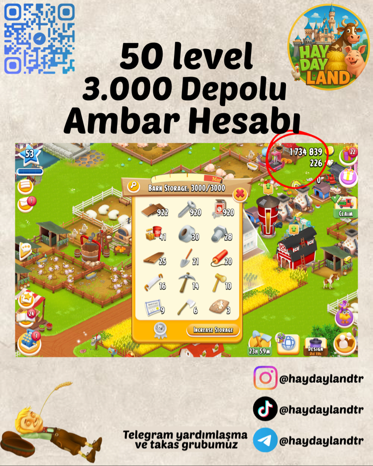 50+ LEVEL 3000 AMBAR MALZEMESİ DOLU HESAP