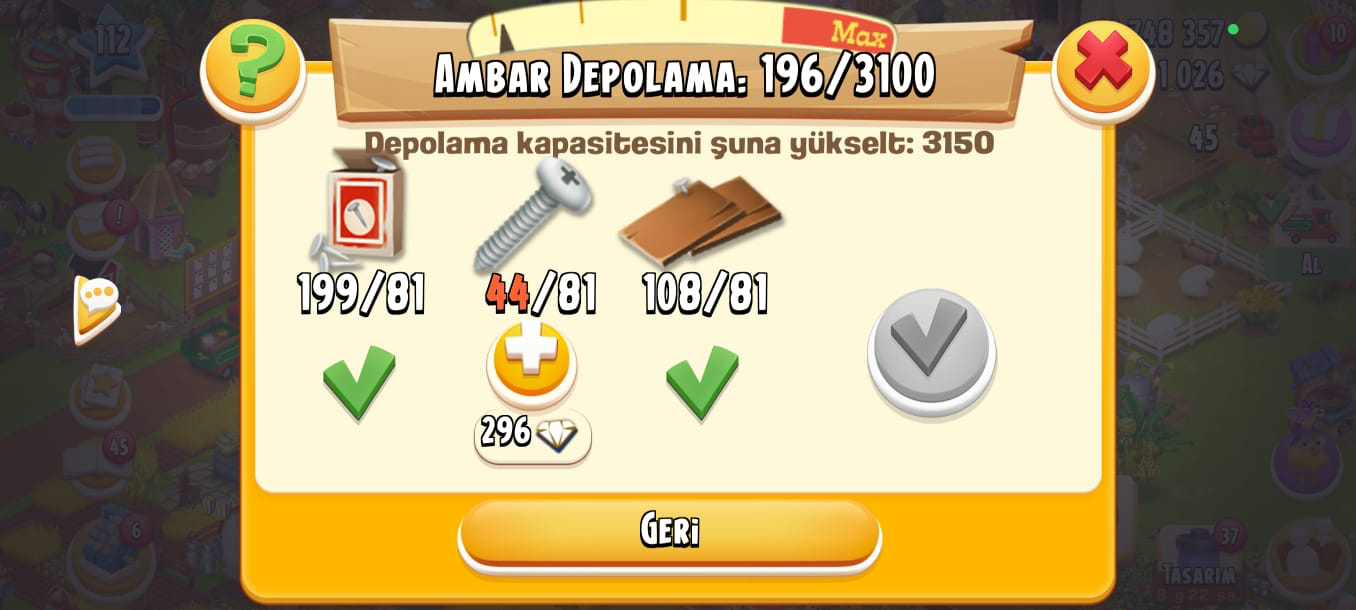 112 LEVEL 12000 AĞIL HESABI 