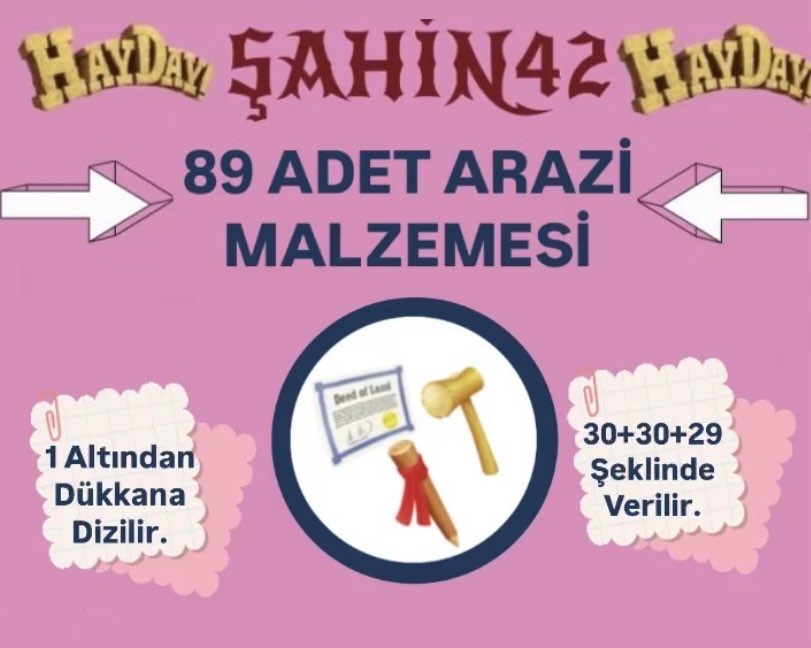 89 ADET ARAZİ MALZEMESİ 