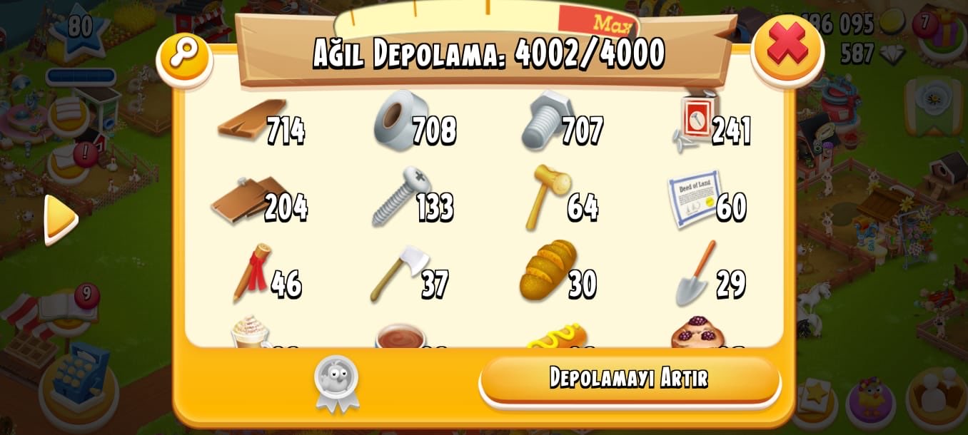 80 LVL 4000 AGİL 1000 AMBAR İÇİ DOLU OYUN 