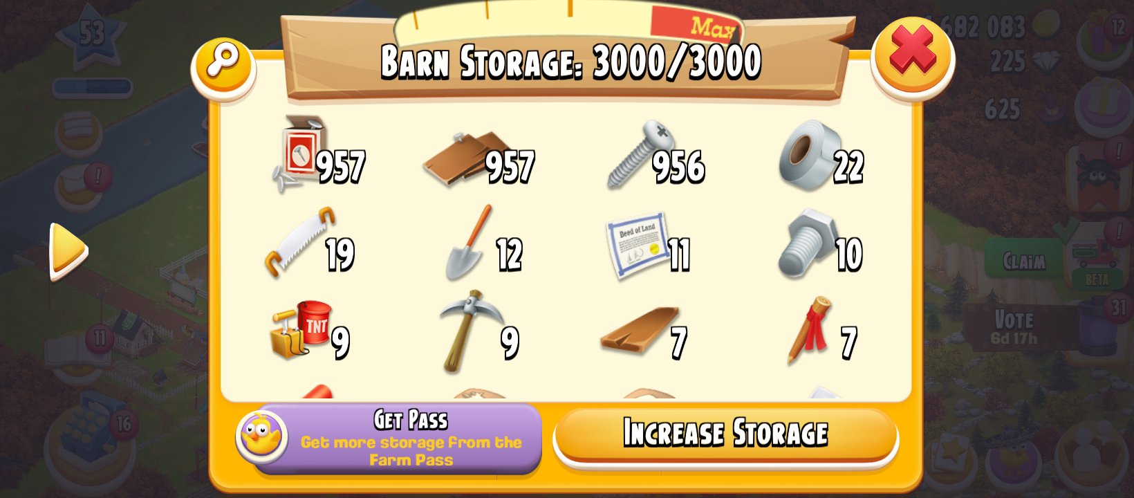 50 LVL 3000 DEPOLU İÇİ AMBAR MALZEMESİ DOLU HESAP