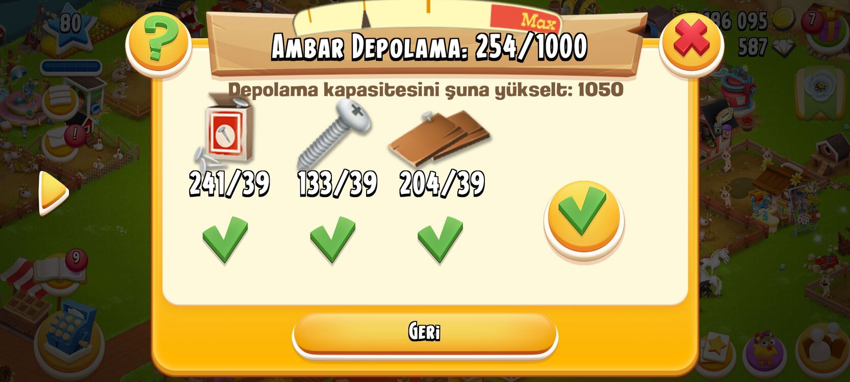 80 LVL 4000 AGİL 1000 AMBAR İÇİ DOLU OYUN 