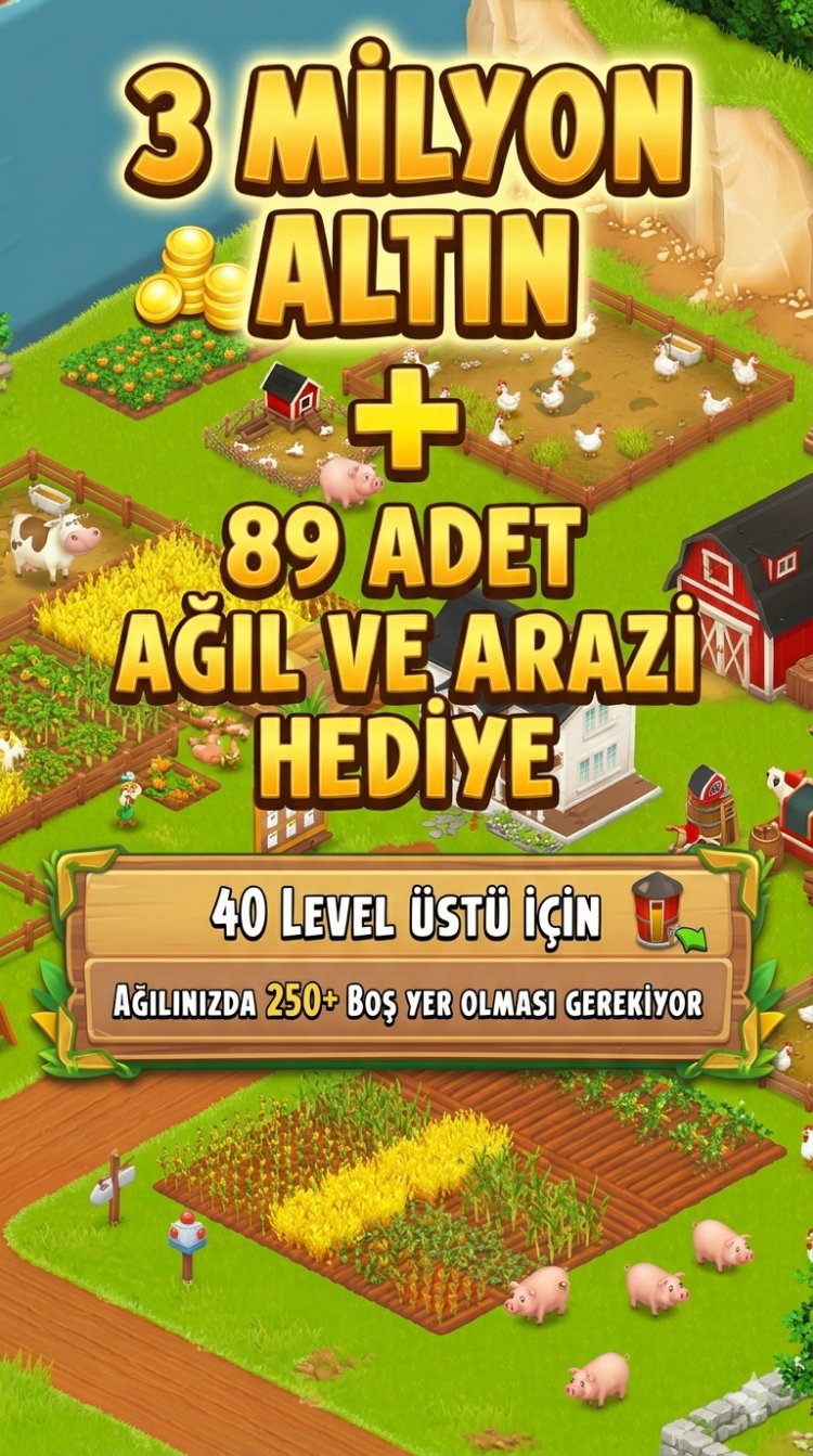 3 MİLYON ALTIN + 89 ADET AĞIL veya ARAZİ HEDİYE ❗(KISA SÜRELİ FIRSAT ÜRÜNÜ)