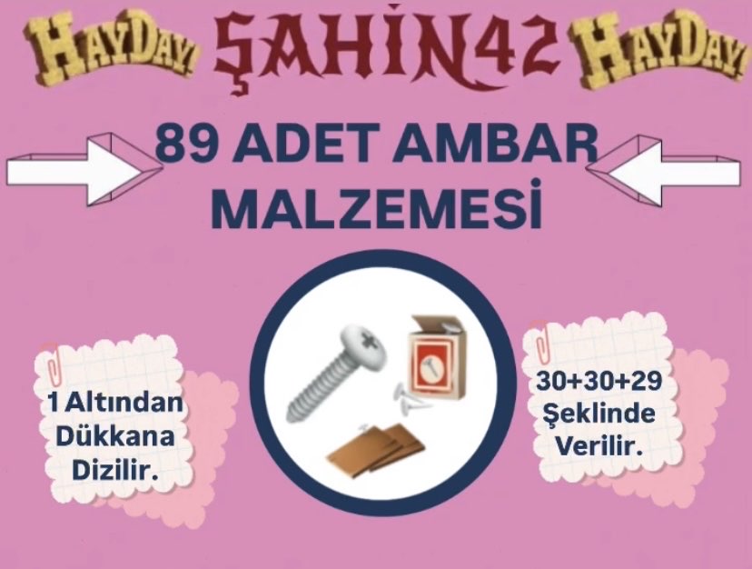 89 ADET AMBAR MALZEMESİ 
