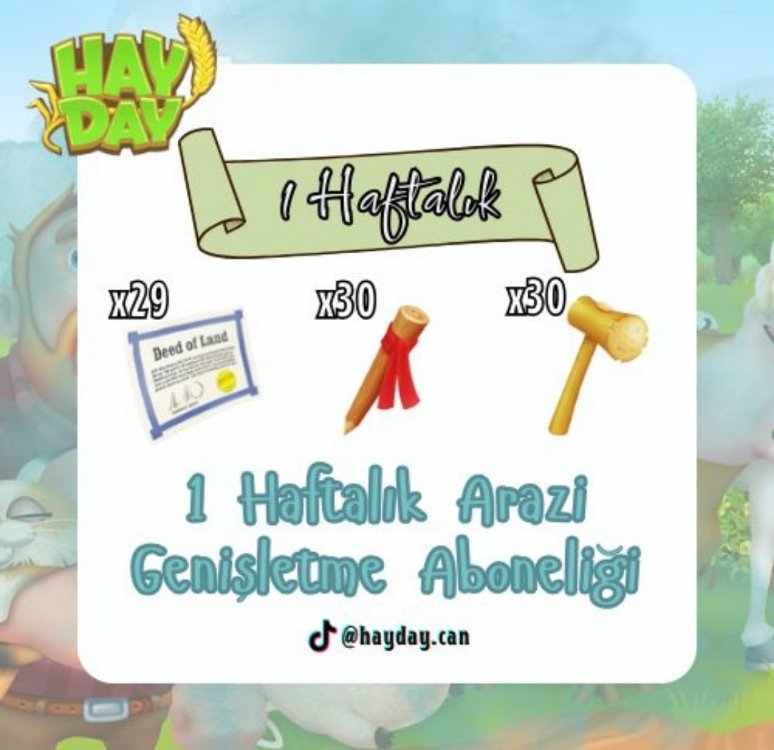 1 haftalık genişletme aboneliği