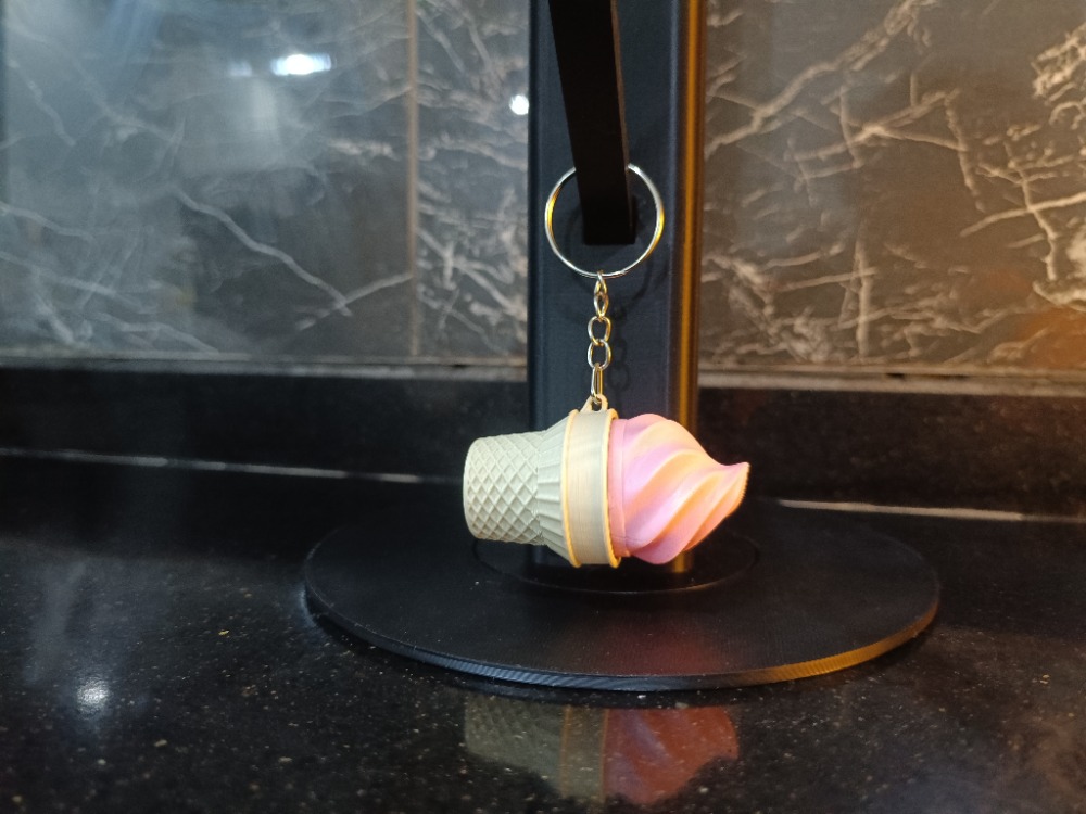 Mini Dondurma Figürlü Anahtarlık (Clickerlı)