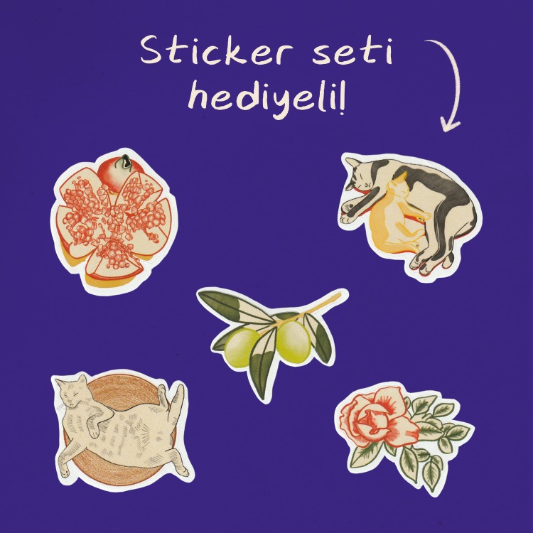 Kartpostal ✦ Güller ✦ Sticker Seti Hediyeli