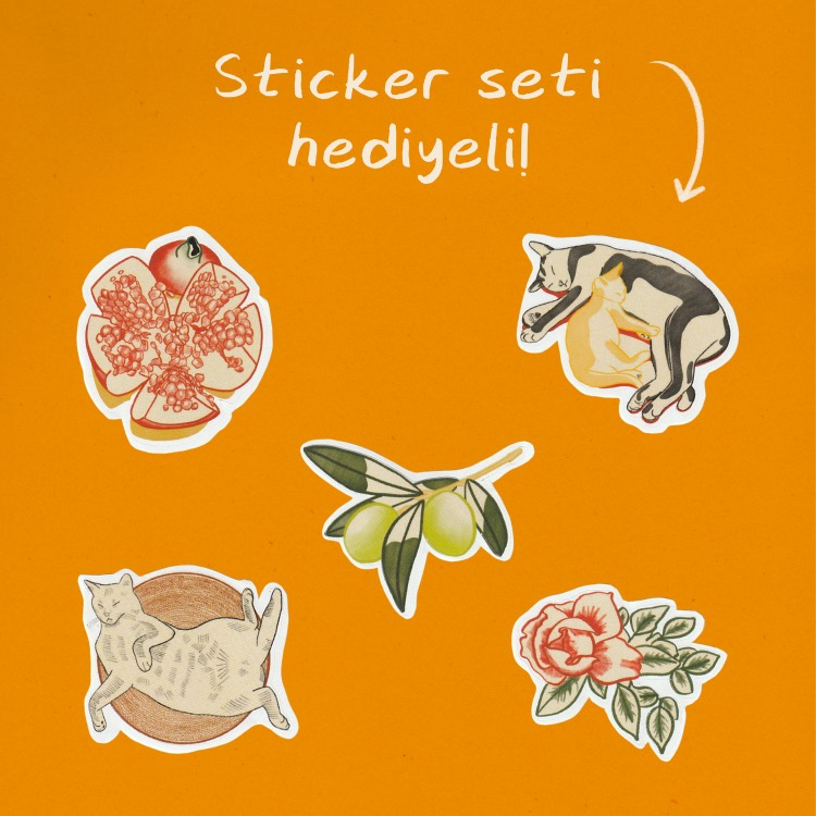 Kartpostal ✦ Nar ✦ Sticker Seti Hediyeli