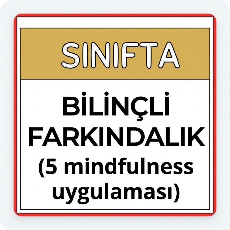 SINIFTA BİLİNÇLİ FARKINDALIK