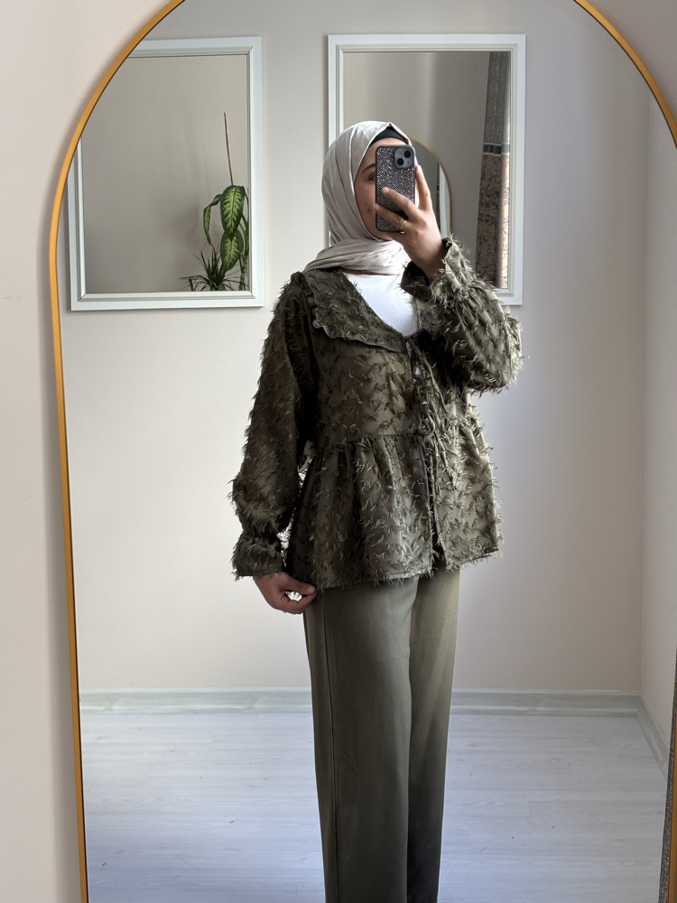 Büzgülü Kesme Pantolon Takım