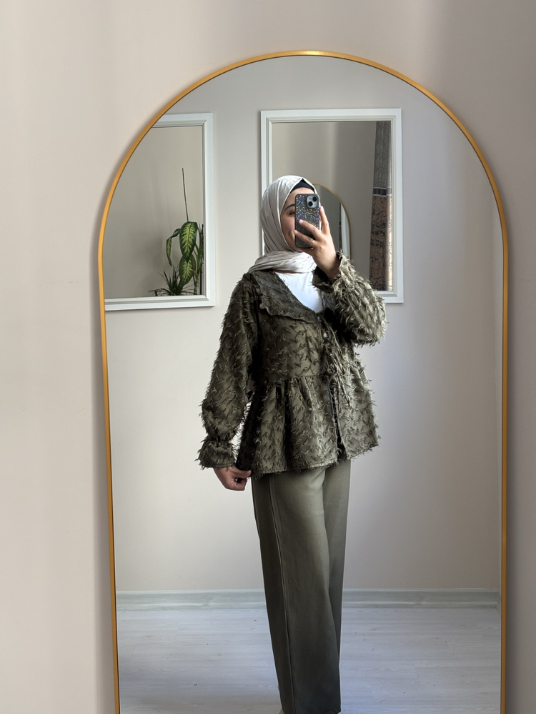 Büzgülü Kesme Pantolon Takım